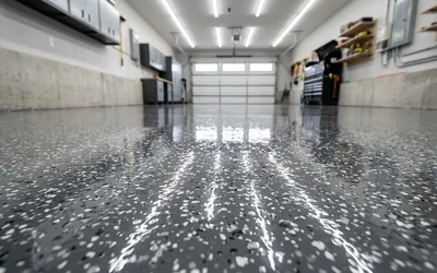 Clean finished epoxy floor